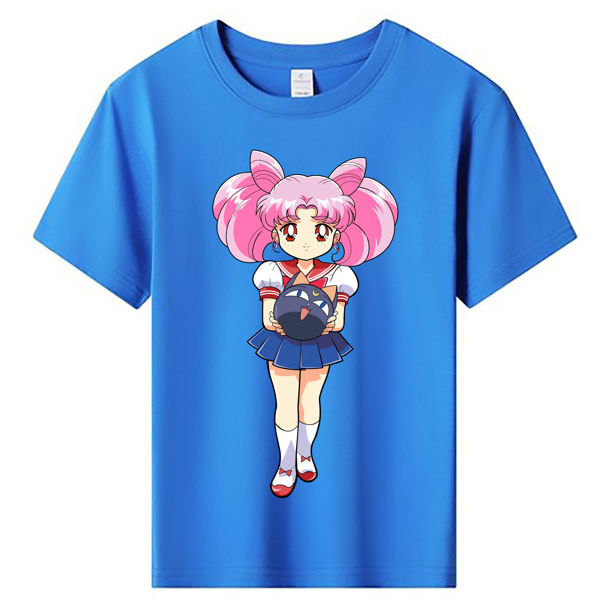 （画像用） 美少女戦士セーラームーン ちびうさ Sailor Moon Chibiusa Tsukino Usagi Small Lady Serenity 綿100％キッズTシャツ（フロントプリント）